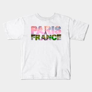 PARIS France - Sunset Glow over Trocadéro Gardens Kids T-Shirt